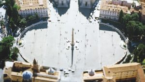 photograph by Olivo Barbieri, Piazza del Popolo, Roma